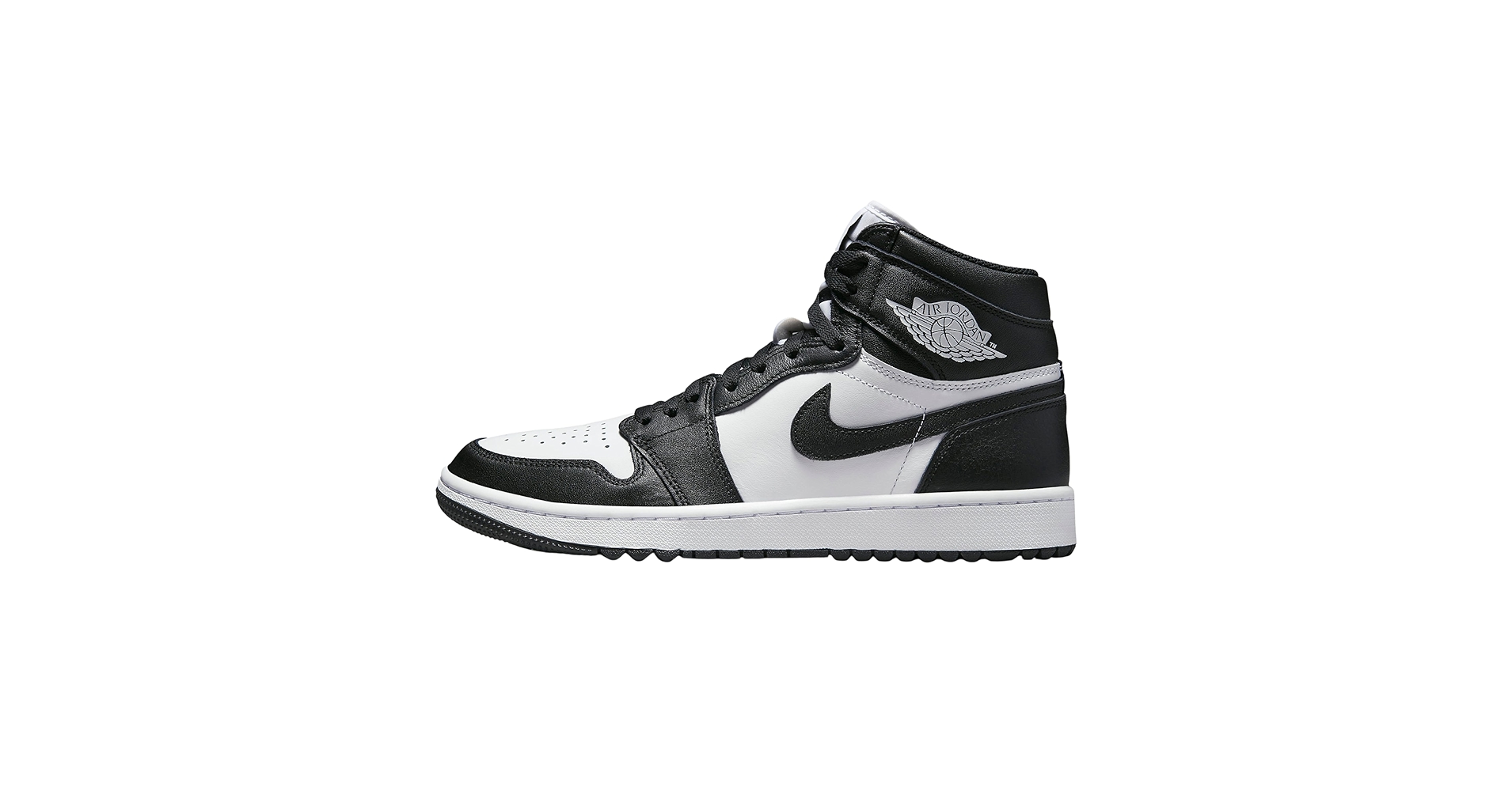 Jordan ゴルフシューズ ホワイト/ブラック Pandaカラーで仕上げた Nike Air Jordan 1 High Golf “White